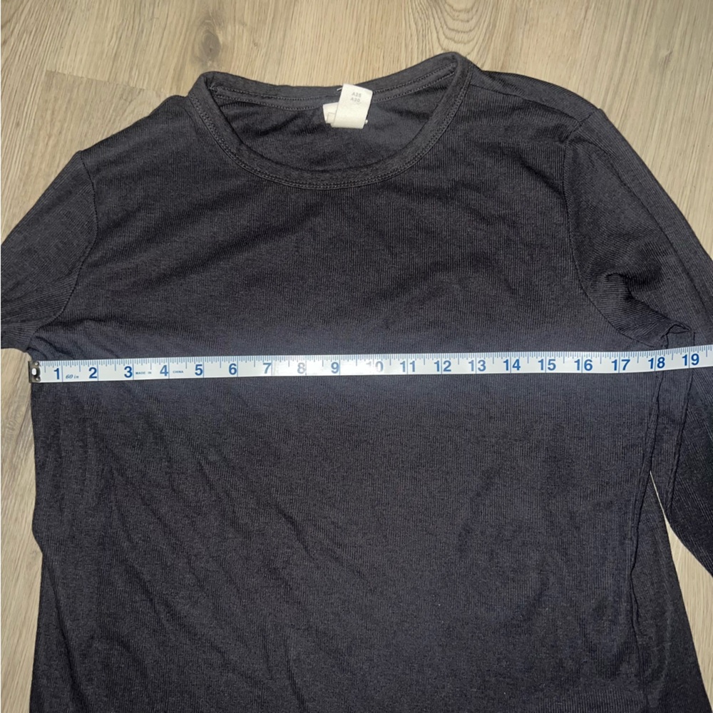H&M Dark Gray Long Sleeve Tee Shirt XL Cotton Modal Blend - Picture 2 of 14